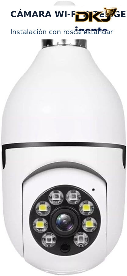 Cámara Foco WiFi 360° E27 – Visión Nocturna y Audio