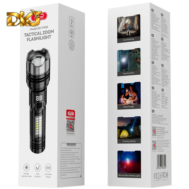 Linterna LED XO YH20 450 lm – Zoom Telescópico y Luz de Señal